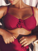 Underwired bikini top - Cranberry