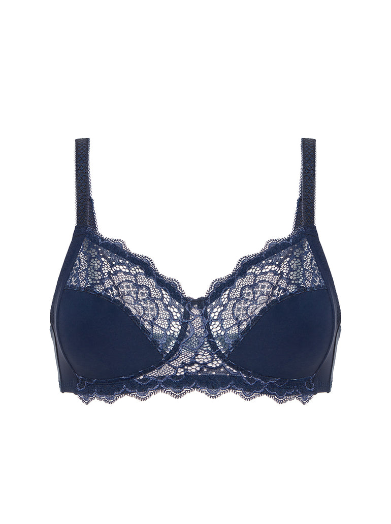 Structured wireless bra - Ink Blue