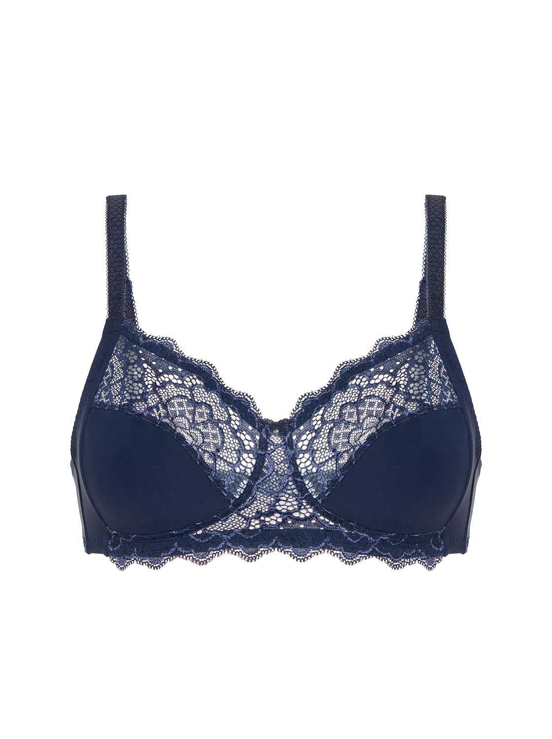 Structured wireless bra - Ink Blue