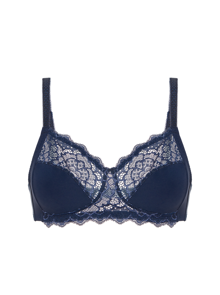 Structured wireless bra - Ink Blue