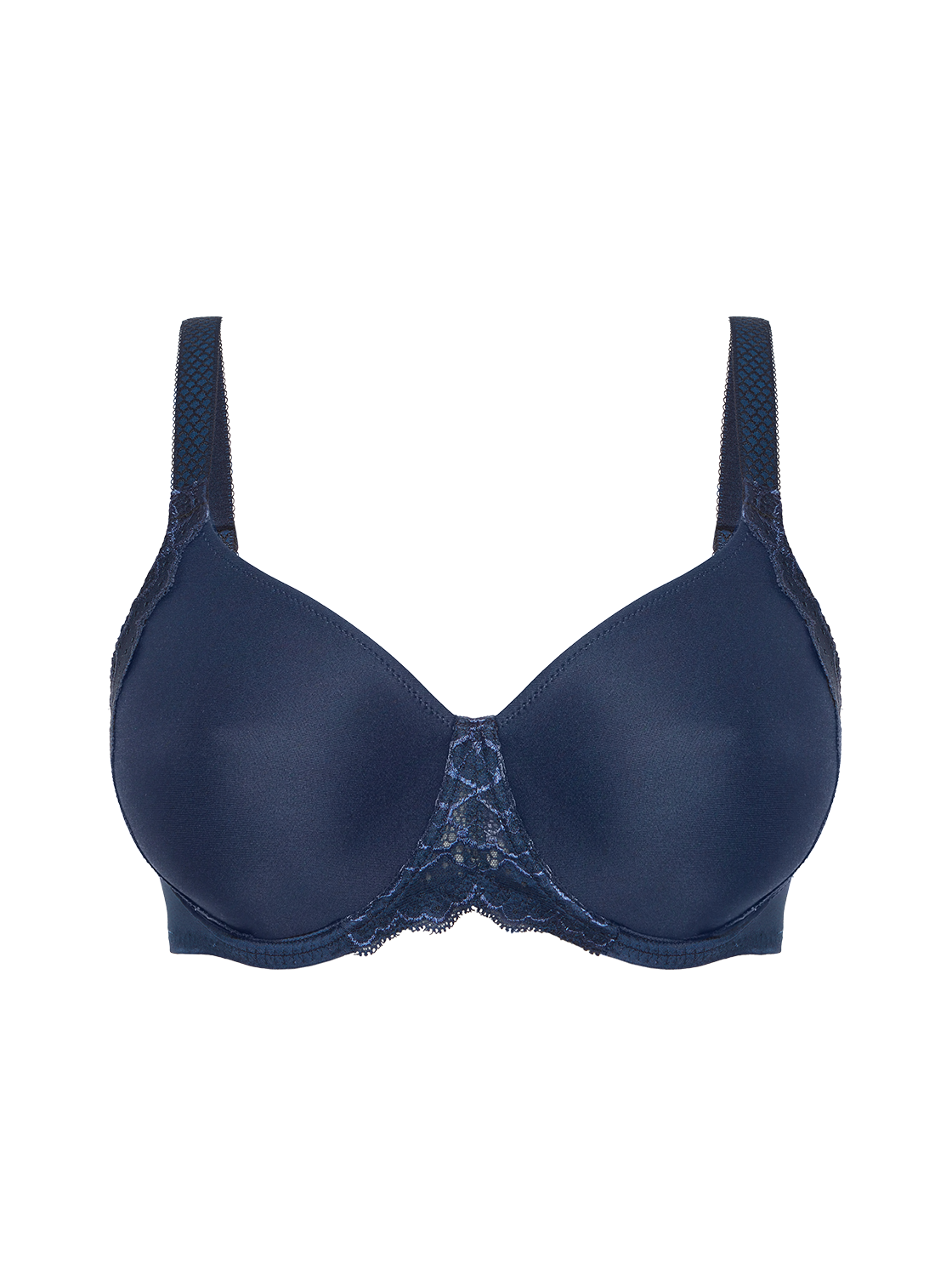 Moulded rigid underwired bra - Ink Blue