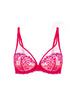 Plunging underwired bra - Rainbow Red