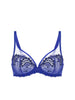 Plunging underwired bra - Electric blue