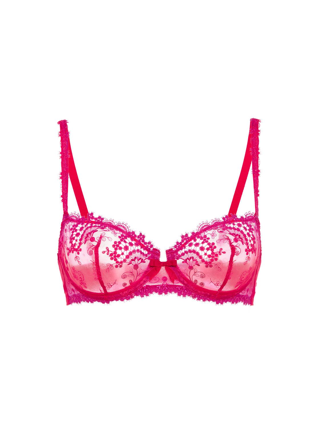 Half cup bra - Rainbow Red