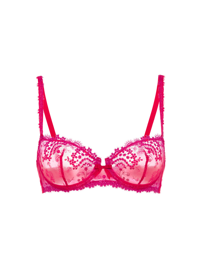 Half cup bra - Rainbow Red