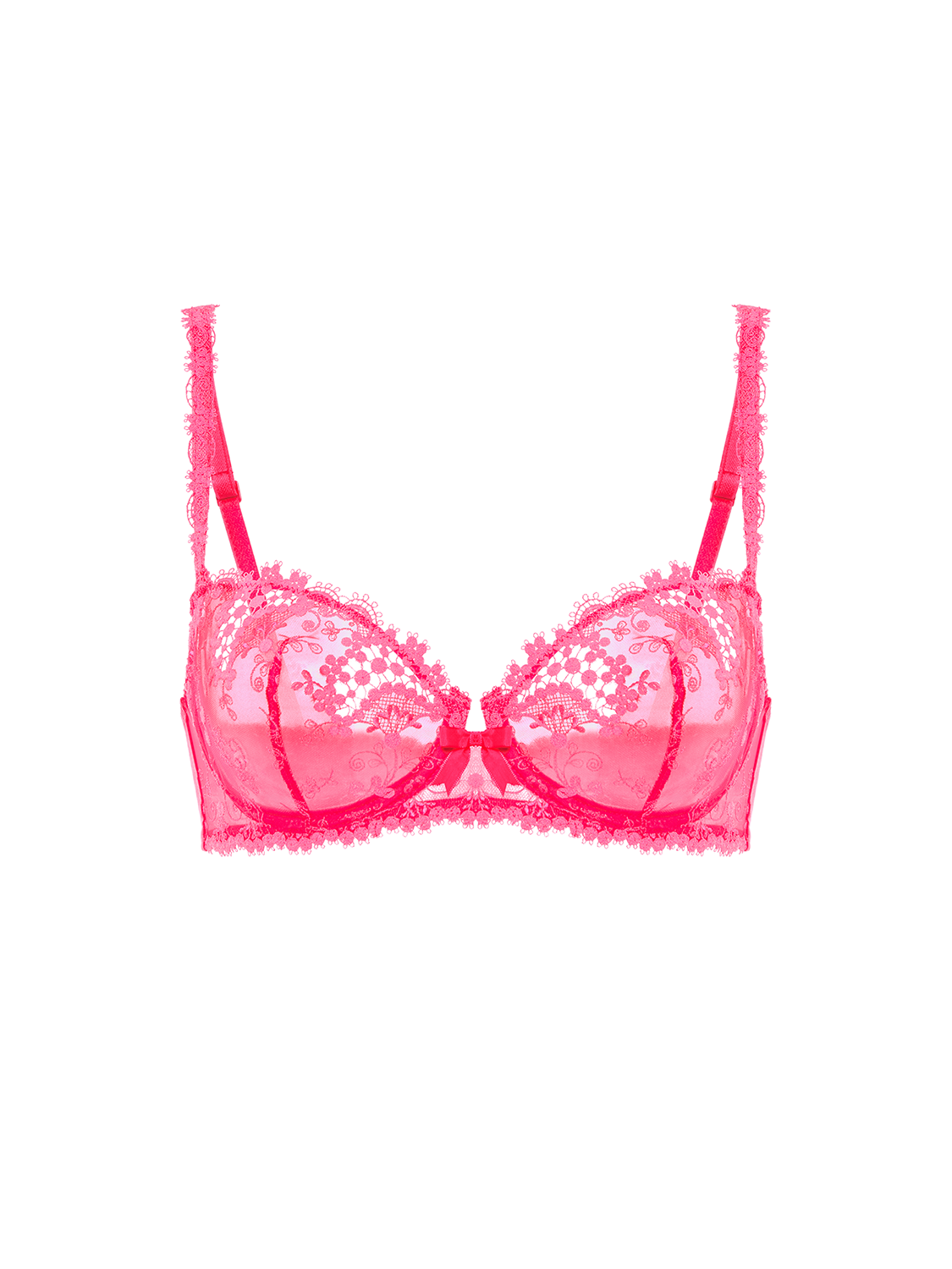 Half cup bra - Fabulous Pink