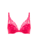 Plunging push-up bra - Fabulous Pink