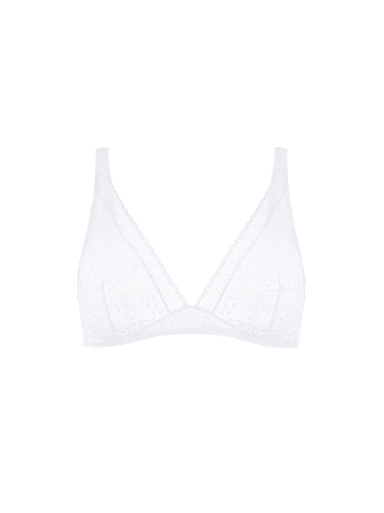 Structured wireless bra - White