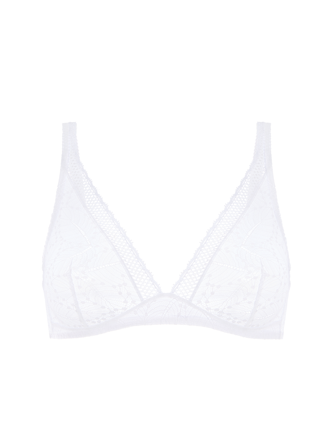 Structured wireless bra - White