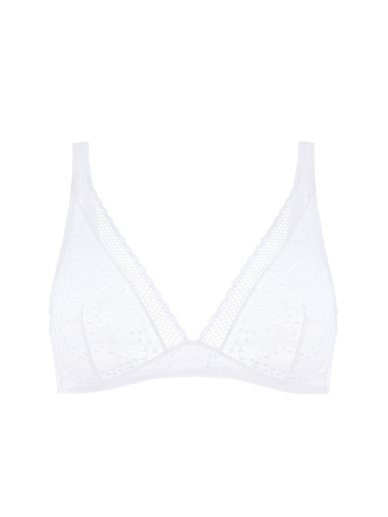 Structured wireless bra - White