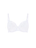 Plunging moulded underwired bra - White