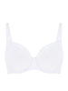 Plunging moulded underwired bra - White