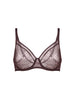 Plunging moulded underwired bra - Dark Brown
