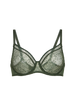 Plunging moulded underwired bra - Icon Green