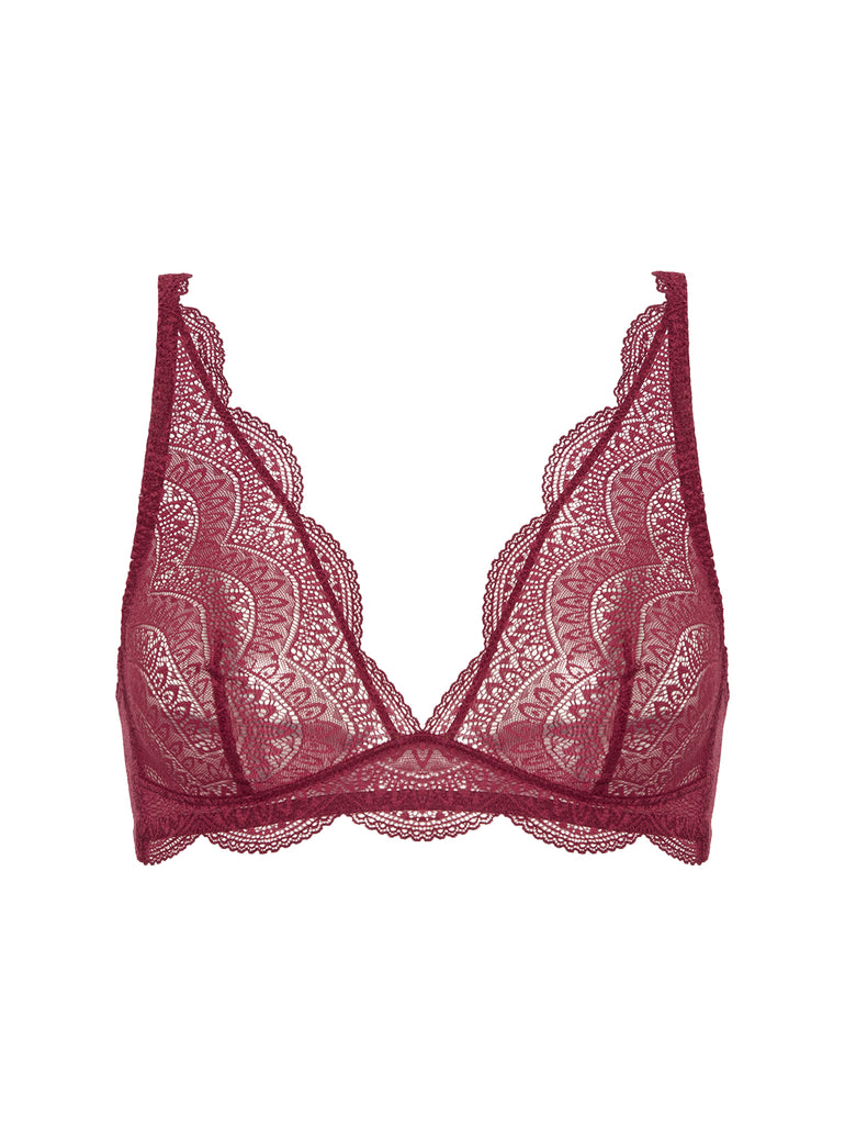 Soft cup triangle bra - Spinel Red