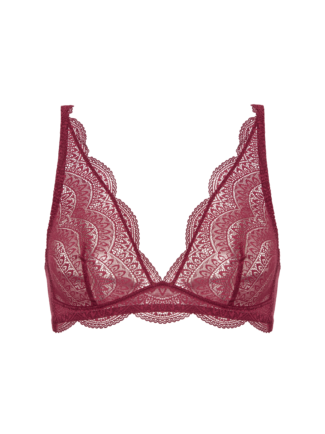 Soft cup triangle bra - Spinel Red