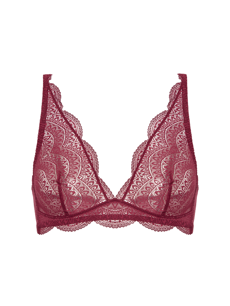 Soft cup triangle bra - Spinel Red