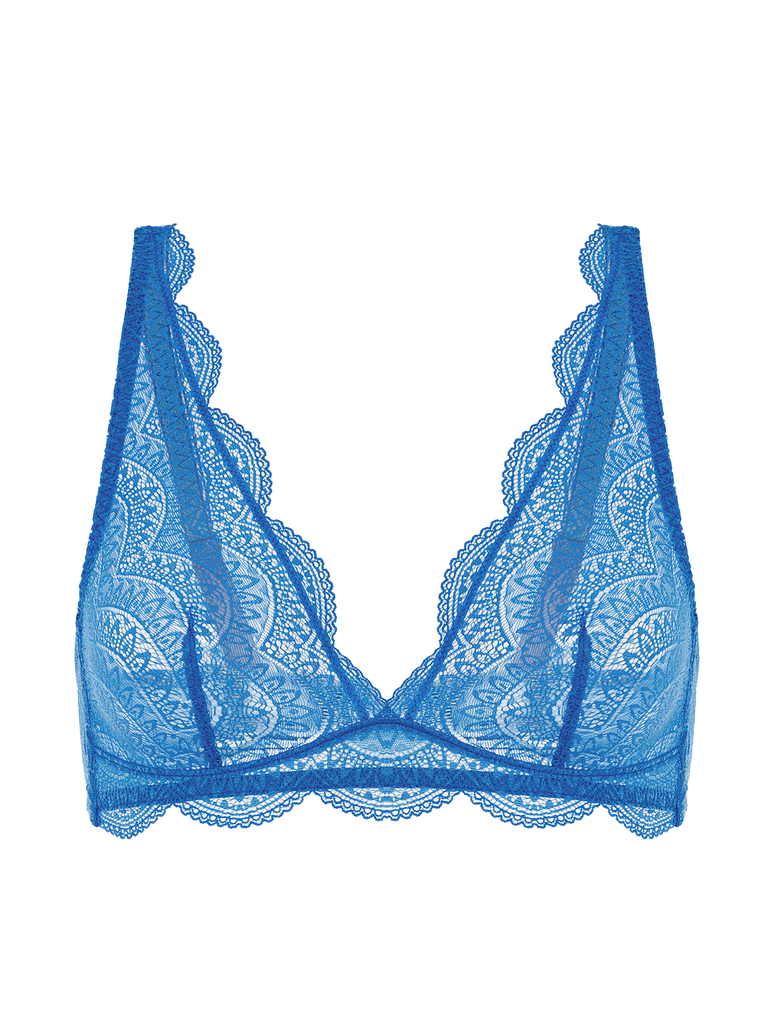 Soft cup triangle bra - Myosotis Blue