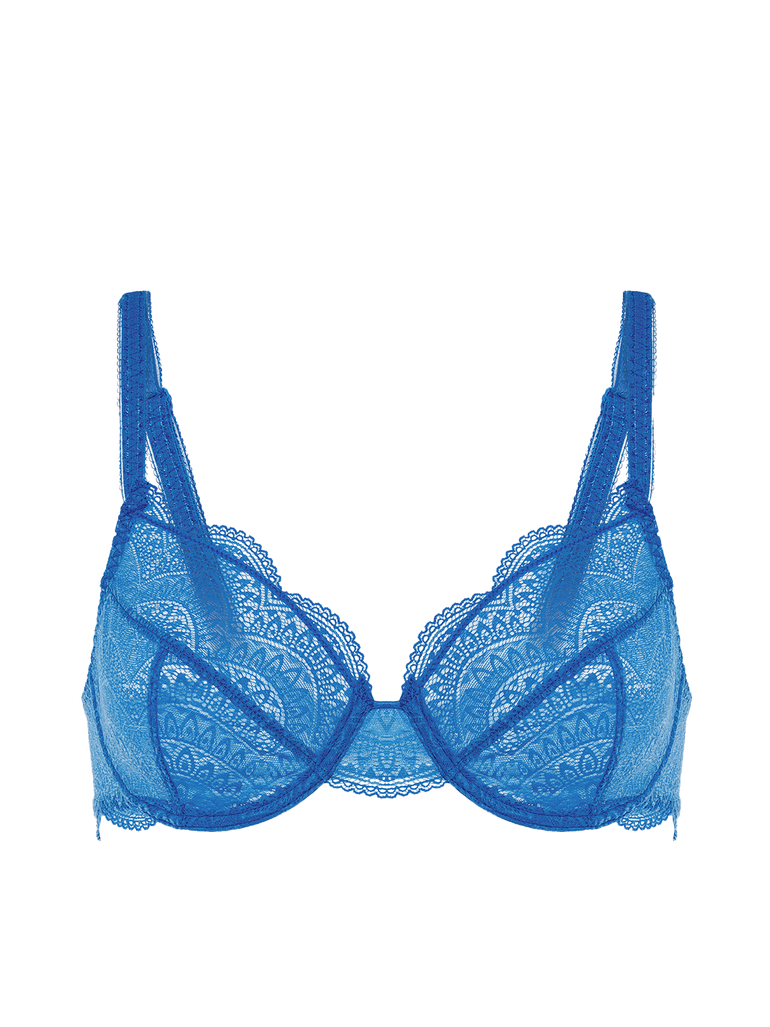 Moulded underwired bra - Myosotis Blue