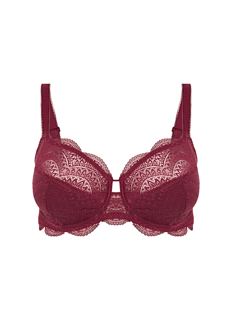 Full cup support bra - Spinel Red