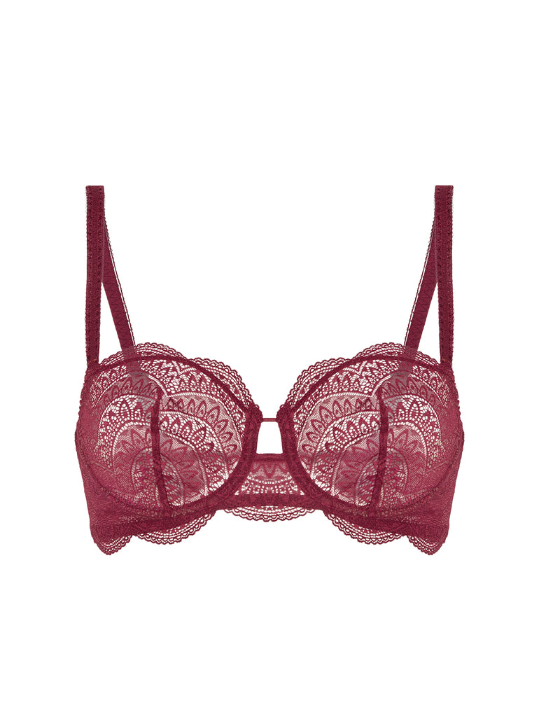 Half cup bra - Spinel Red