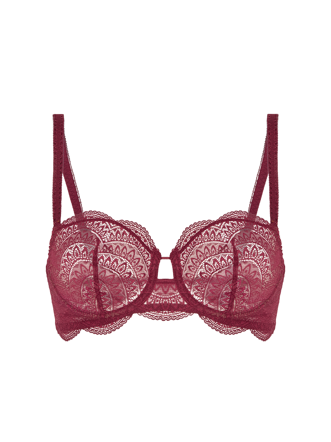 Half cup bra - Spinel Red