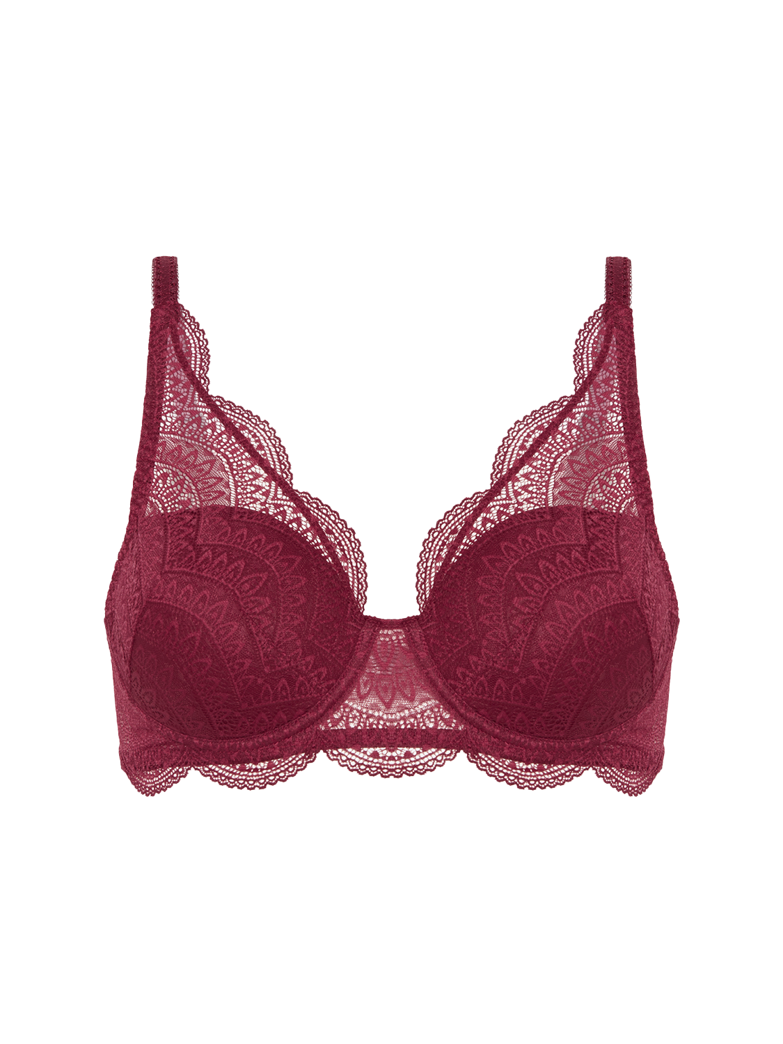 Squared neckline spacer bra - Spinel Red