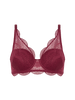 Squared neckline spacer bra - Spinel Red