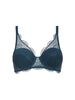 Squared neckline spacer bra - Prestige Blue