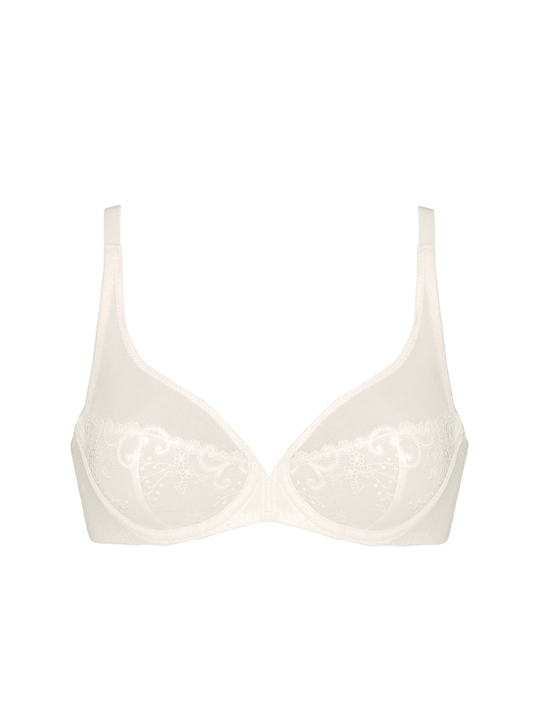 Full cup plunge bra - Natural