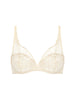 Plunging underwired bra - Topaz Beige