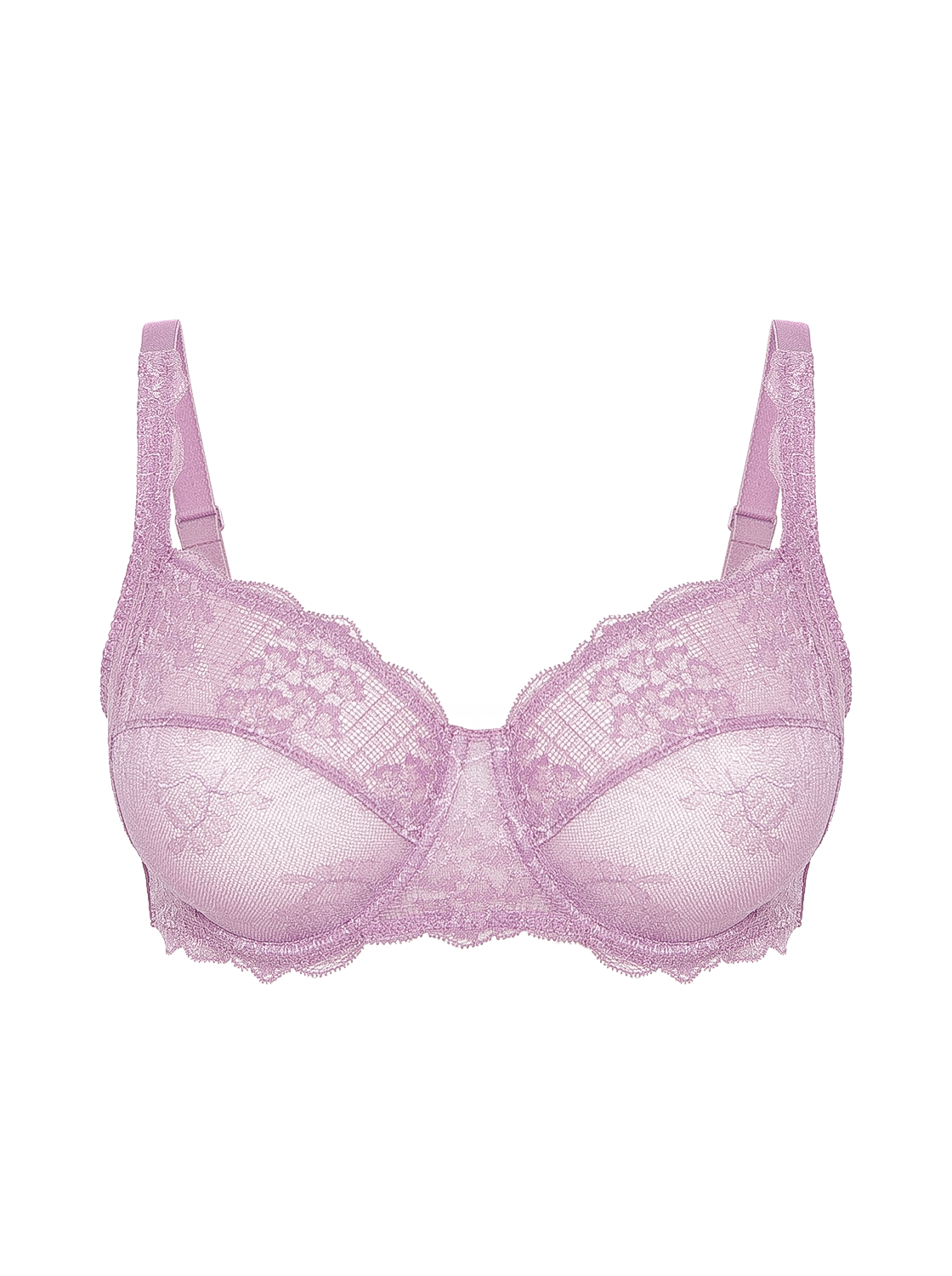 Squared neckline full cup bra - Glamourous Mauve