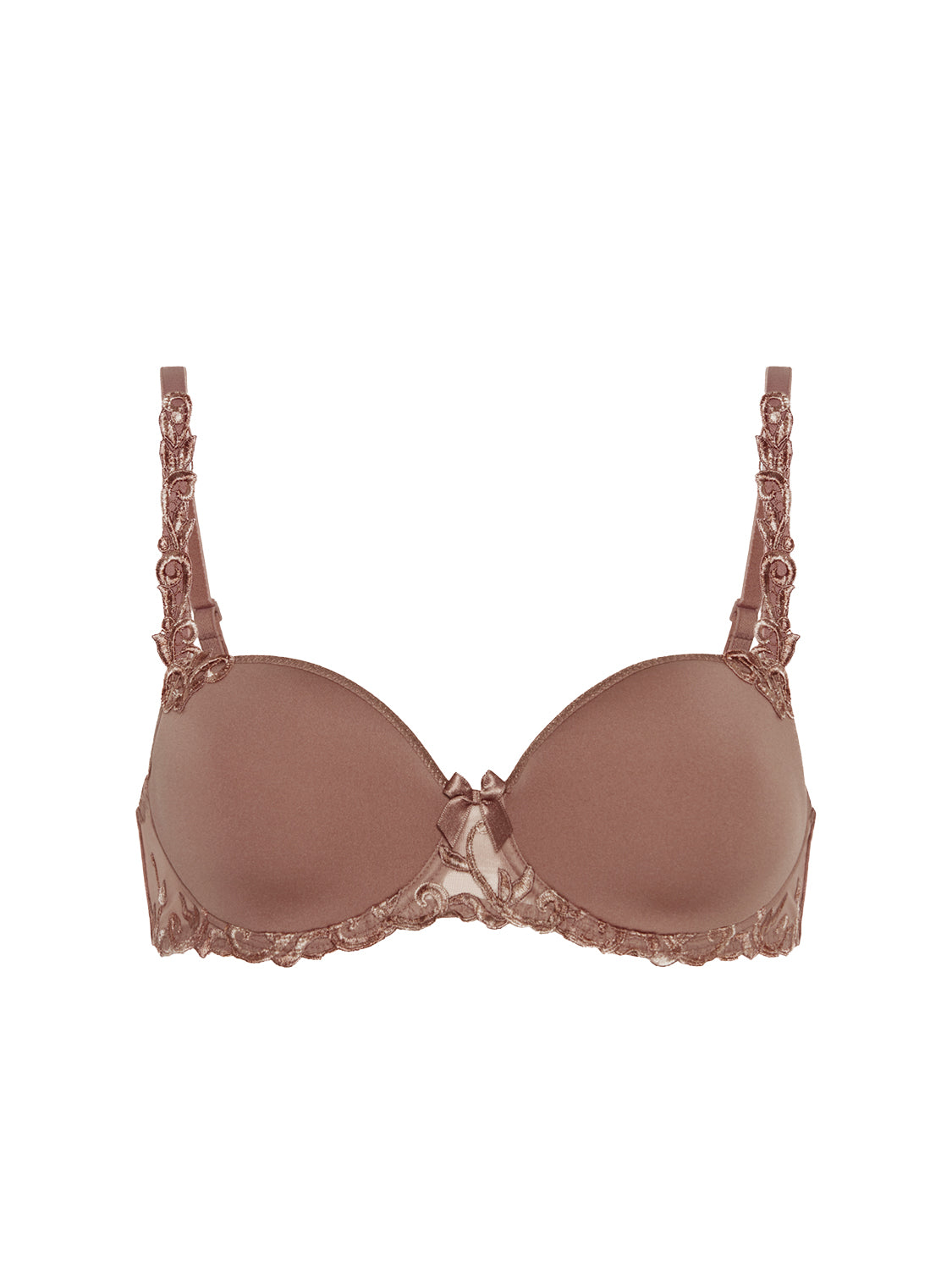 Padded half cup bra - Amaretto