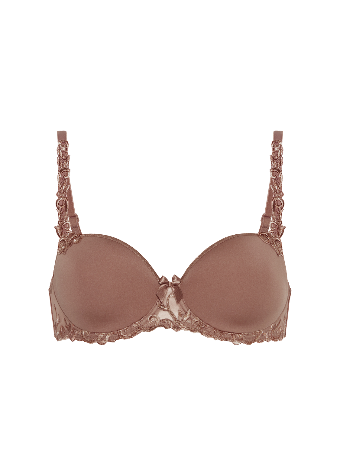 Padded half cup bra - Amaretto