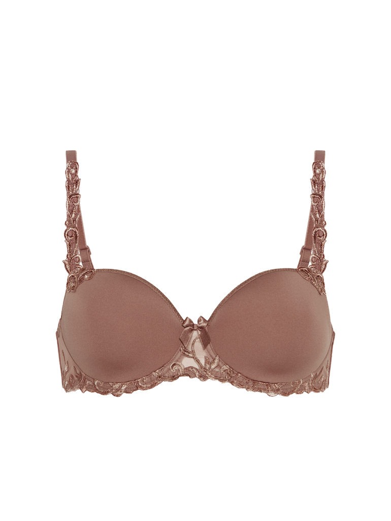 Padded half cup bra - Amaretto