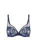 Plunging underwired bra - Sapphire