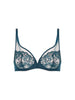 Plunging underwired bra - Prestige Blue