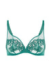 Plunging underwired bra - Garden Green