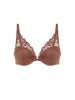 Plunging push-up bra - Tender Brown