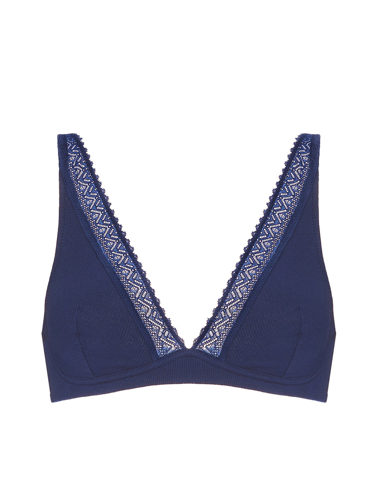 Structured wireless bra - Midnight