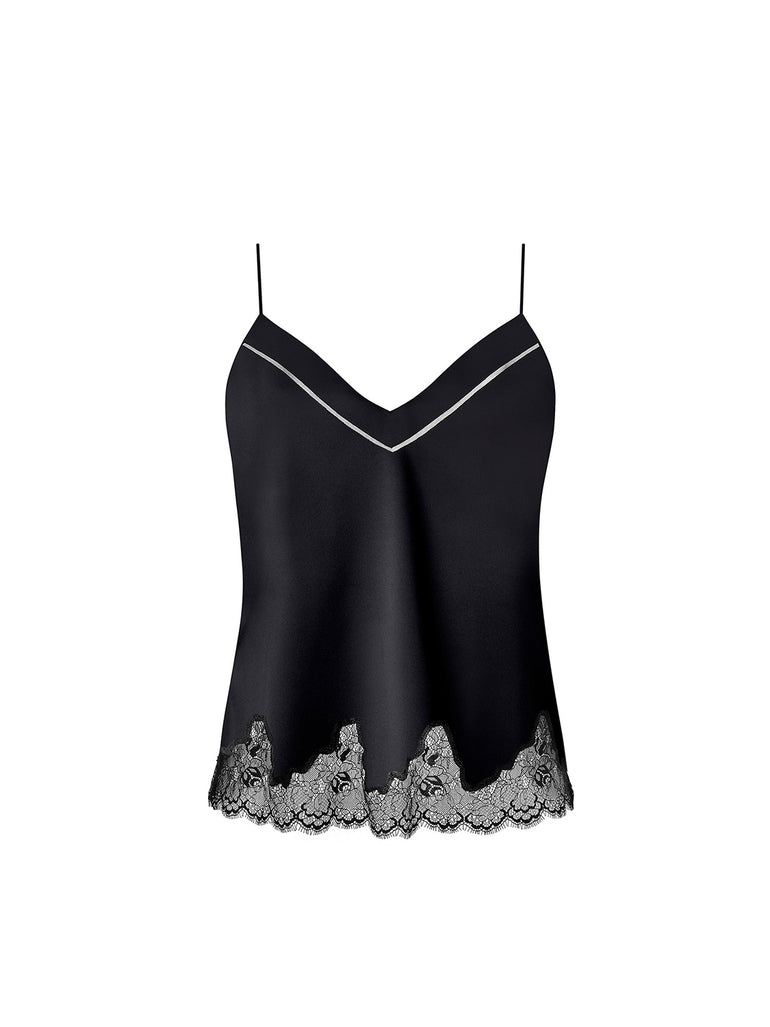 Nocturne Silk Top - Black