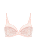 Plunging underwired bra - Petal Powder