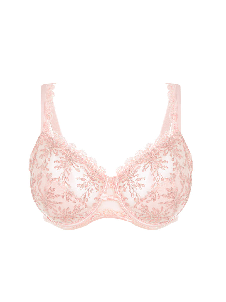 Full cup support bra - Petal Powder
