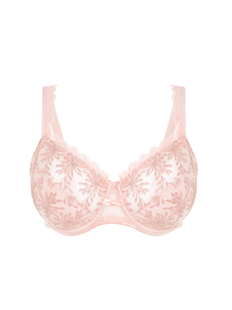 Full cup support bra - Petal Powder