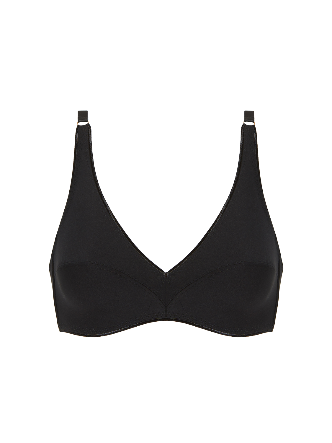 Soft cup triangle bra - Black