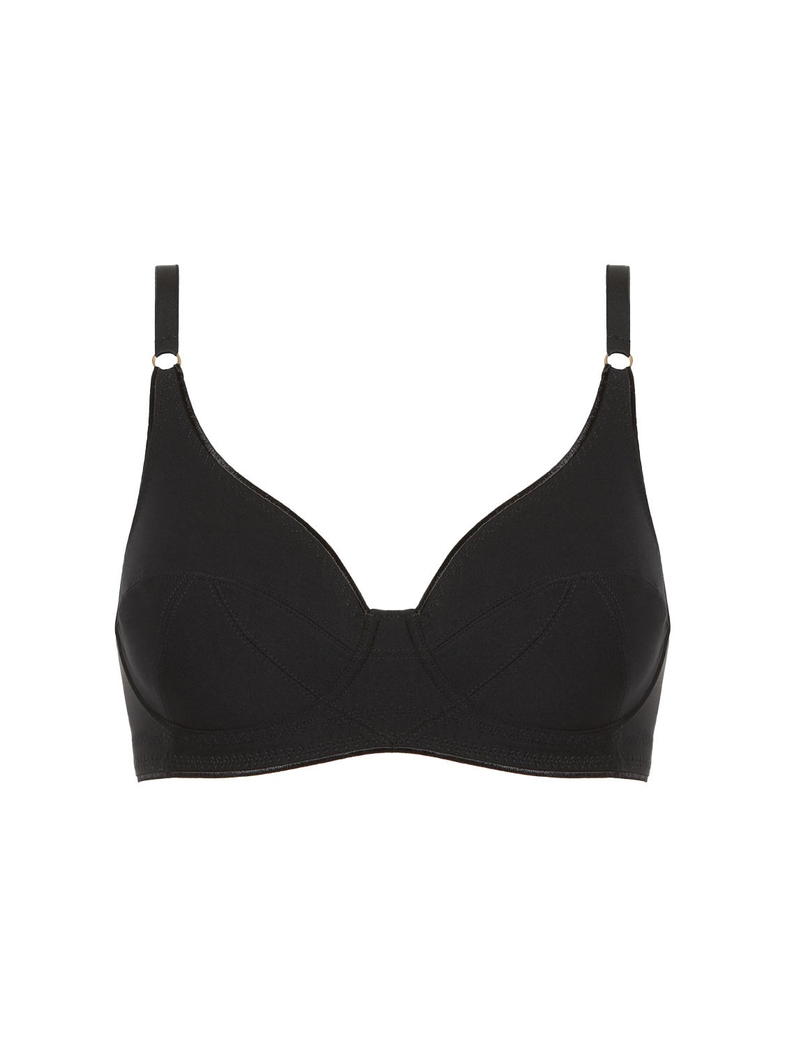 Plunging underwired bra - Black