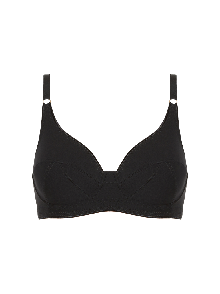 Plunging underwired bra - Black