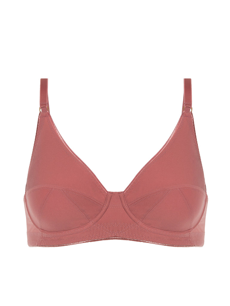 Plunging underwired bra - Lychee