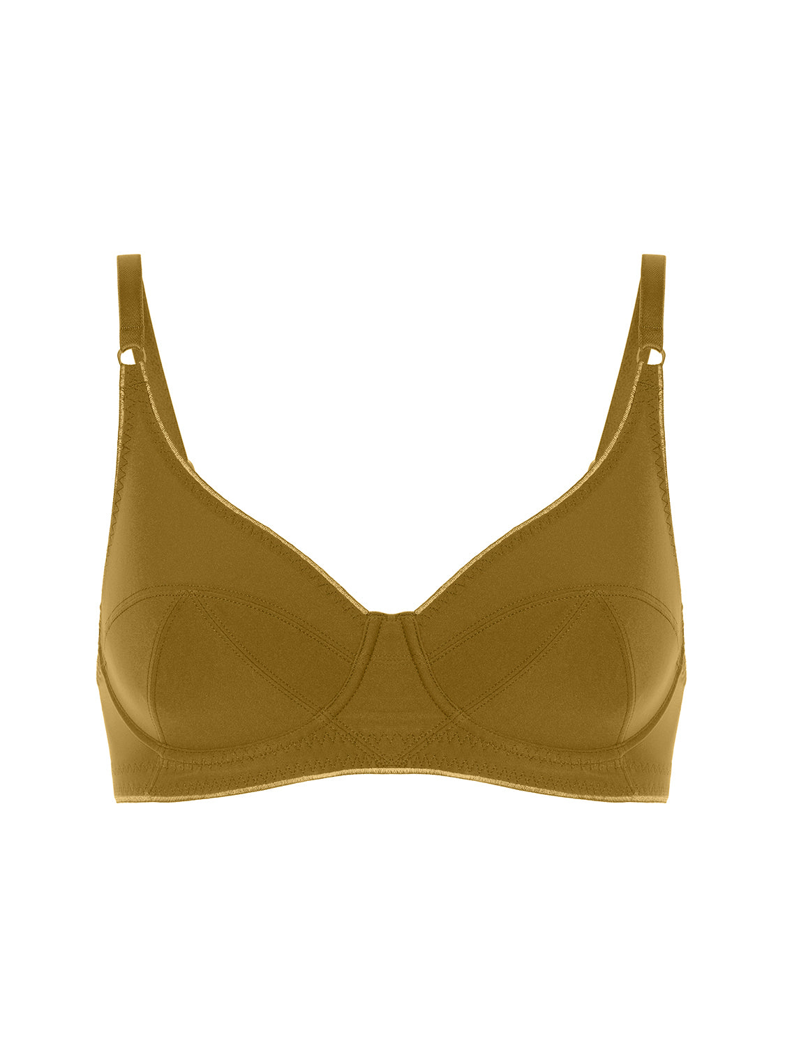 Plunging underwired bra Bronze