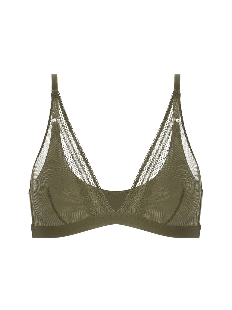 Soft cup triangle bra - Adventure Green – Simone Pérèle UK